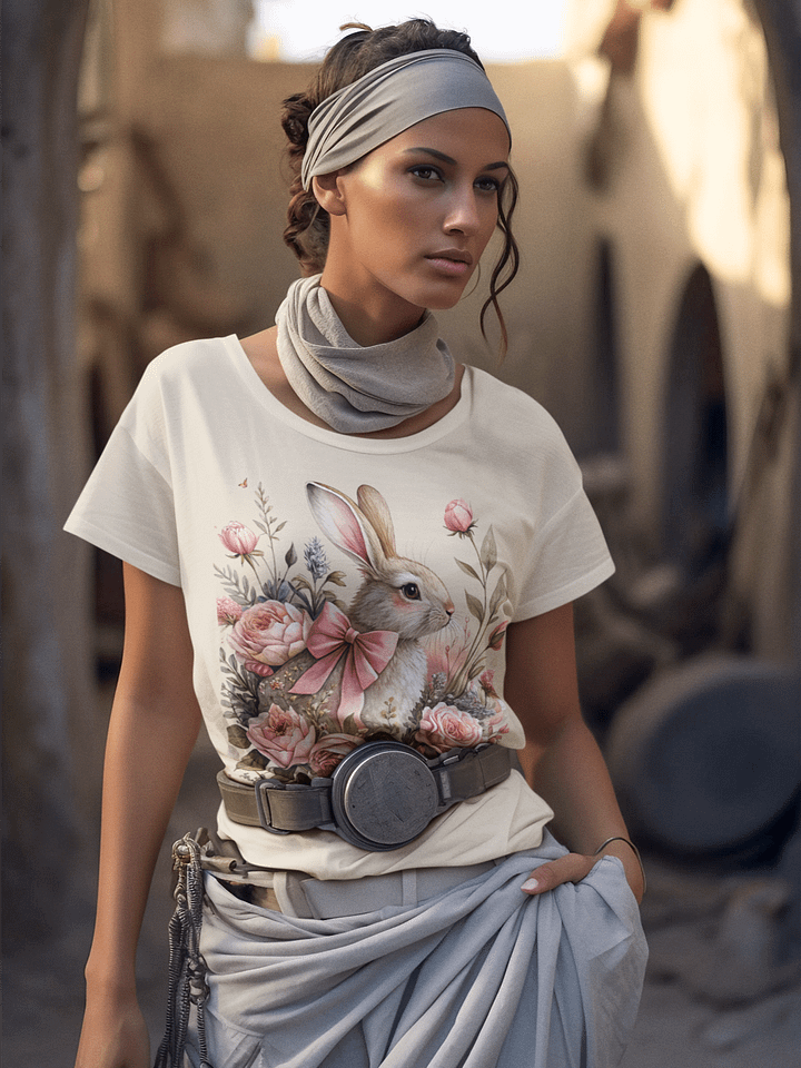 Floral Bunny Bliss T-Shirt product image (1)