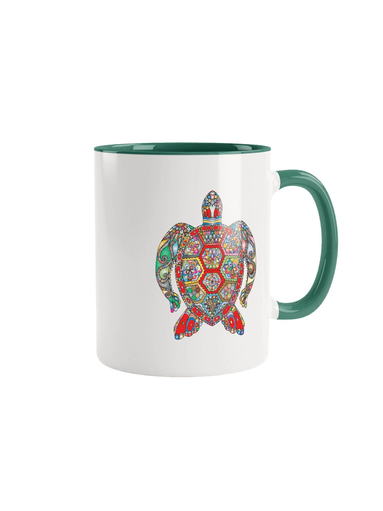 Stained-Glass Turtle Ceramic Mug product image (1)