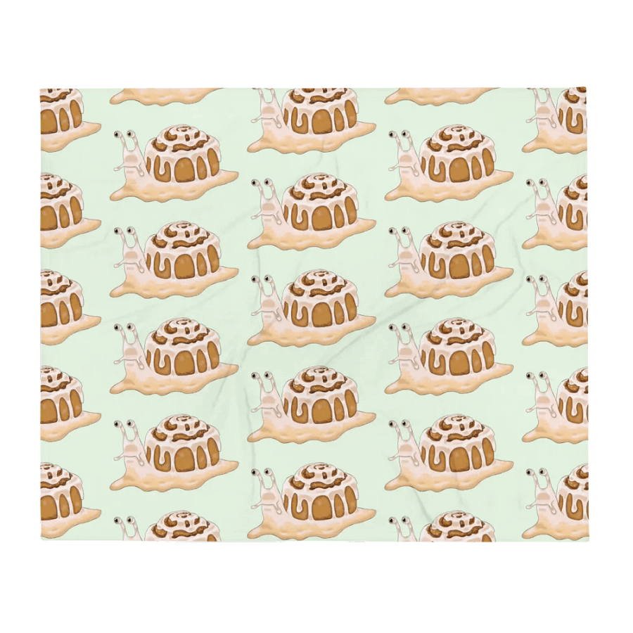 Cinnabun snail throw blanket product image (2)