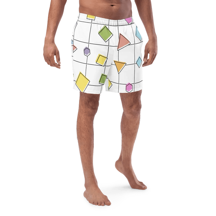 Geometric Splash All-Over Print Swim Trunks product image (1)