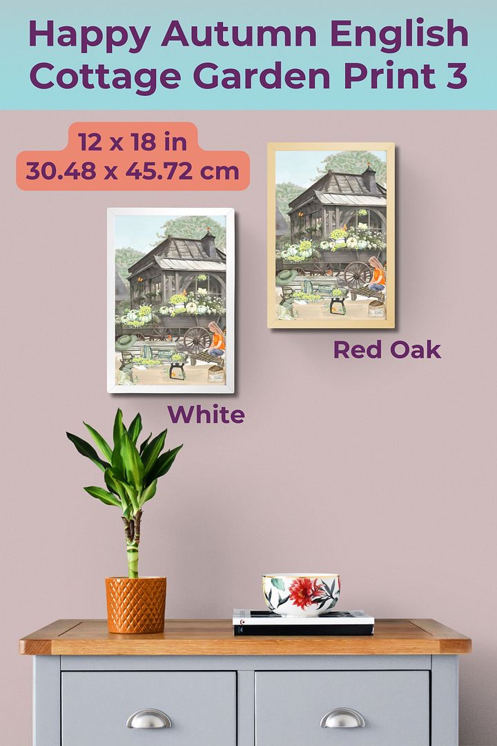 Happy Autumn English Cottage Garden Print 3 product image (1)