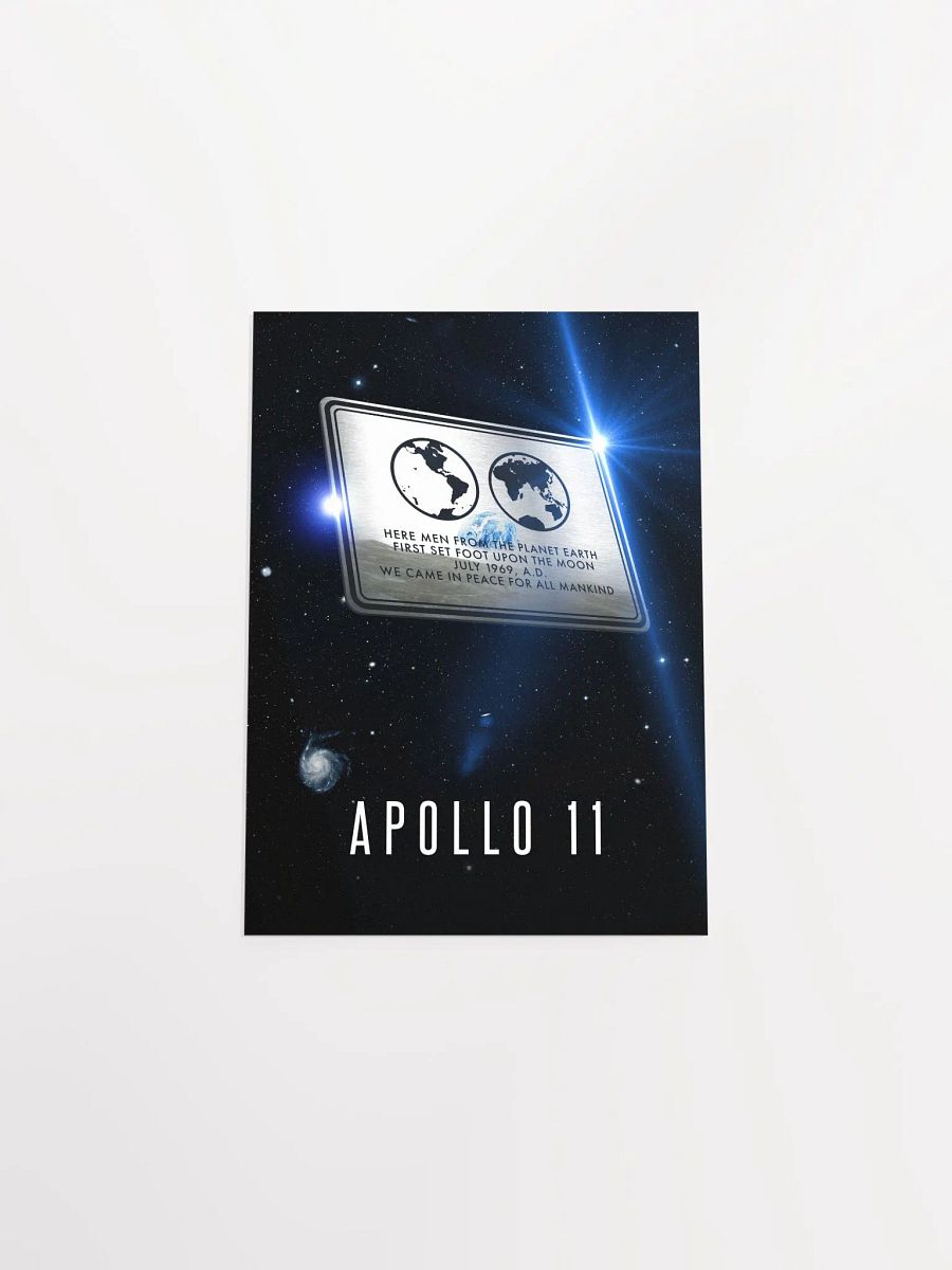 NASA Apollo 11 plaque, 3D with quote — space poster, science print product image (9)