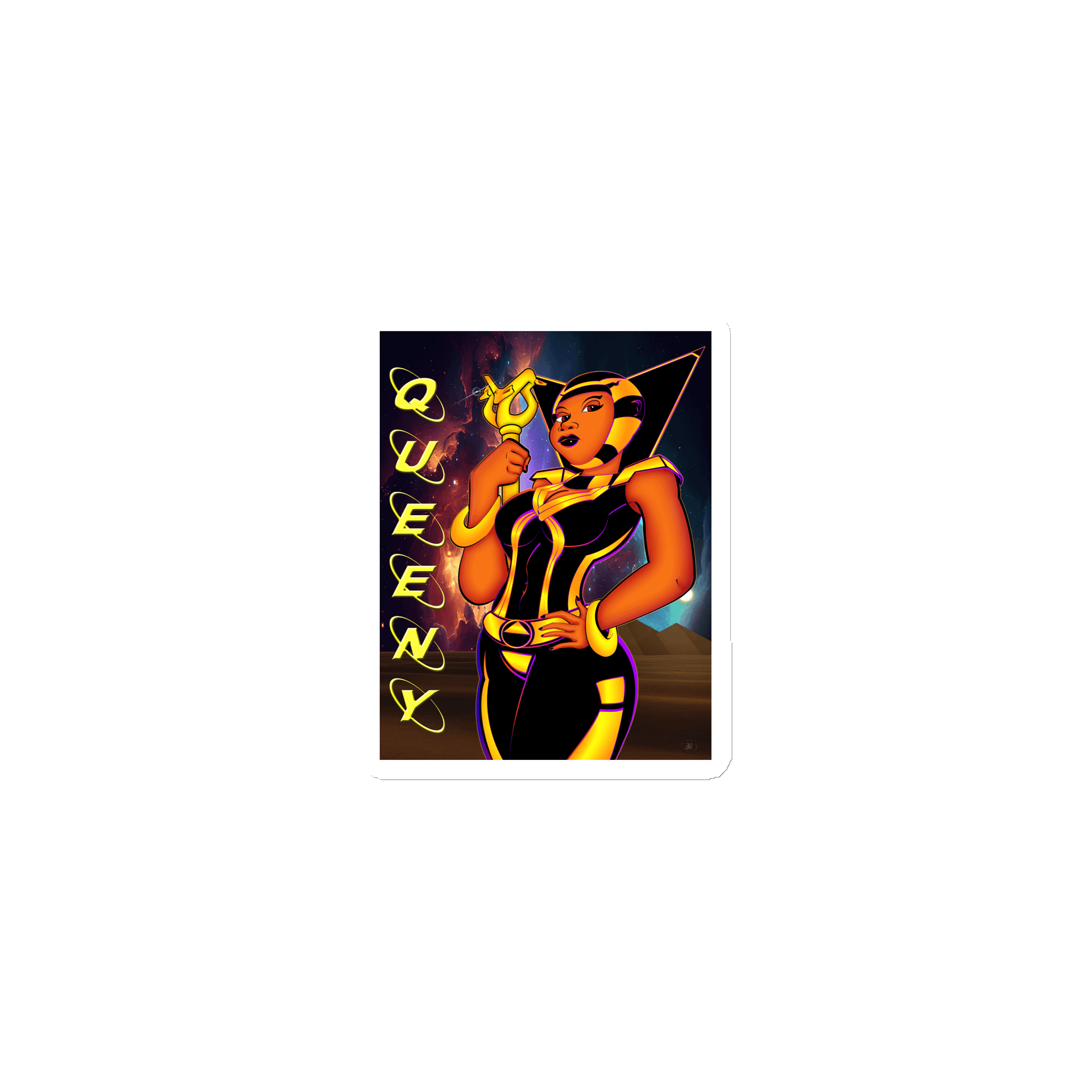 Queeny Egyptian-Inspired Die-Cut Magnets Full Image product image (1)