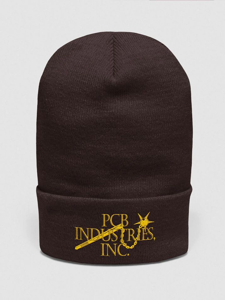 PCB Industries Embroidered Beanie (yellow logo) product image (2)