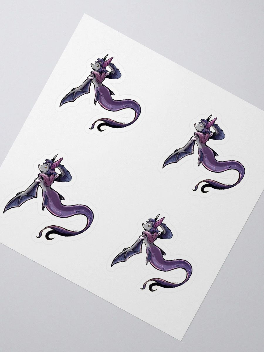 Bat Mermaid Fantasy Sticker - Whimsical Ocean Art Decal product image (2)