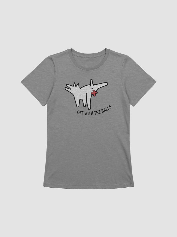 Off With The Balls Dog Outline Bella+Canvas 6400 Relaxed Fit Tee product image (1)