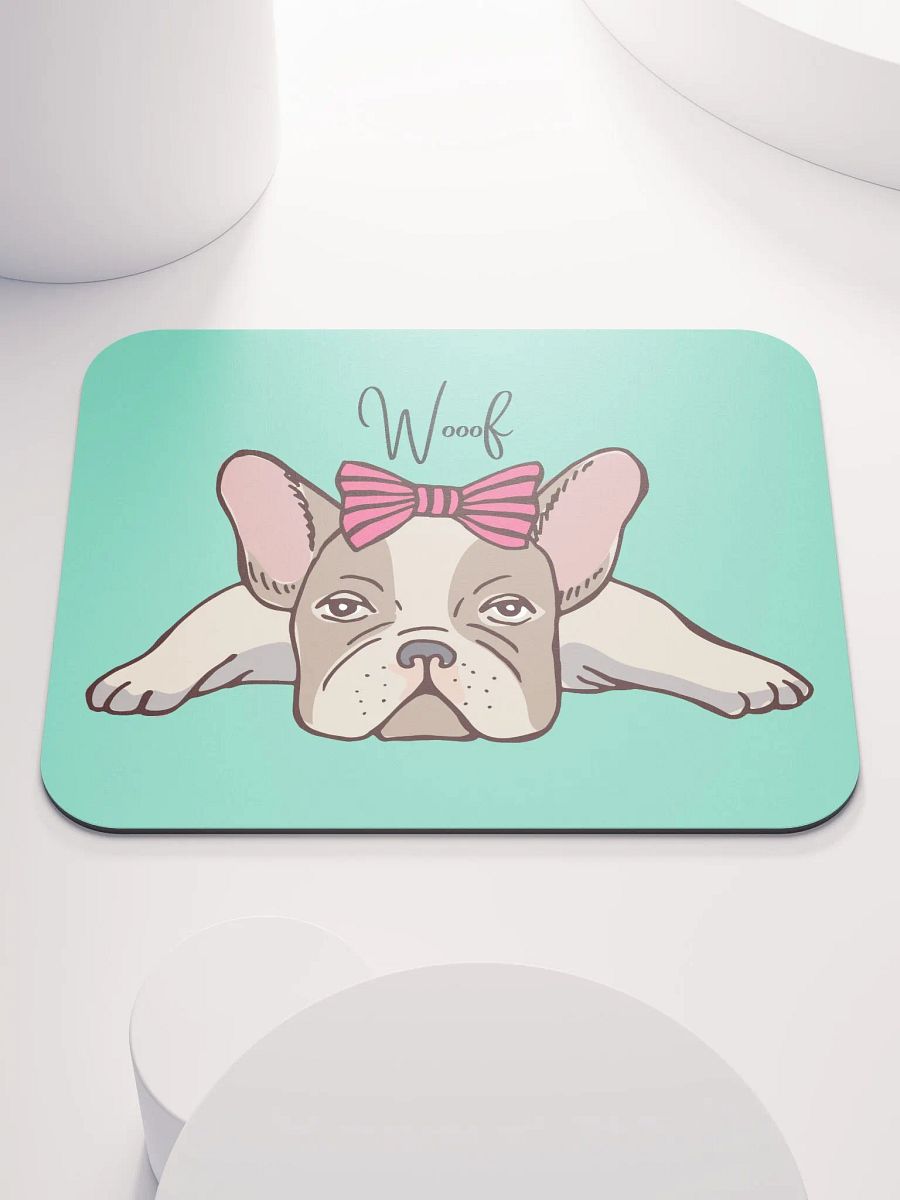 Girly French Bulldog Mouse Pad product image (3)