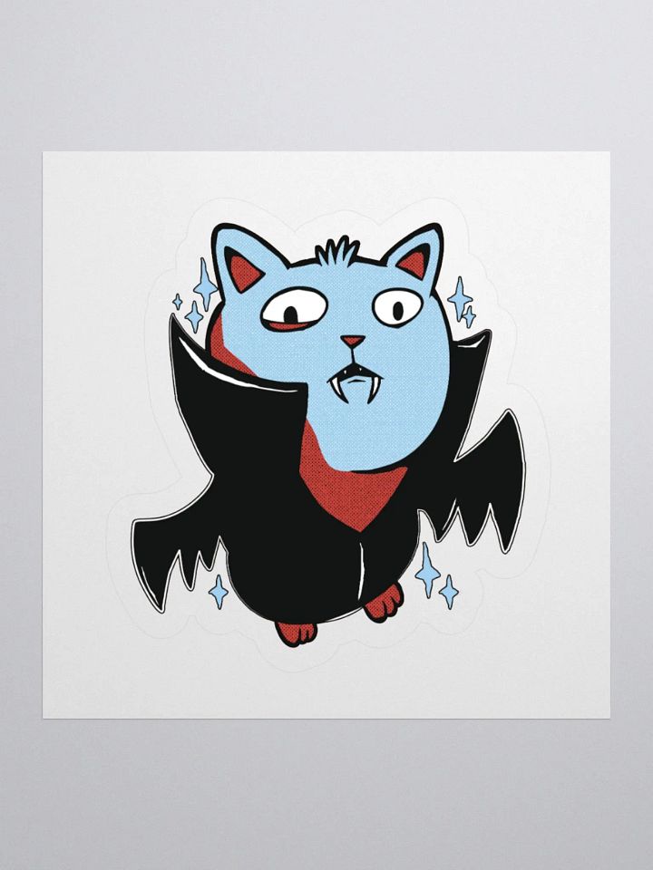 Vampire Cat Halloween Funny Sticker product image (1)