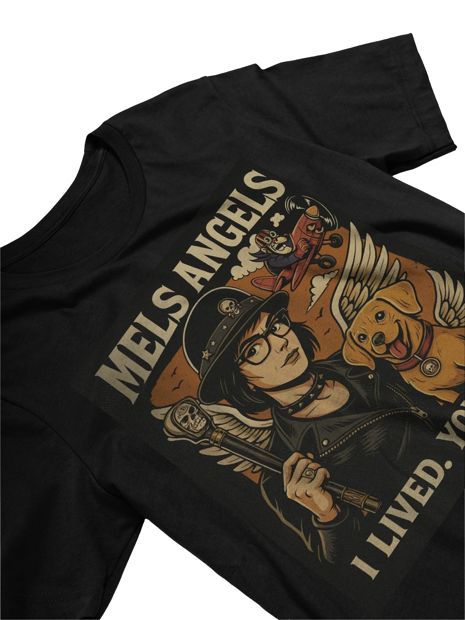 Original design- Mel’s Angels “I Lived. You Mad?” T-Shirt – Bella+Canvas Unisex Graphic Tee, Road-Worn Survivor Series product image (4)
