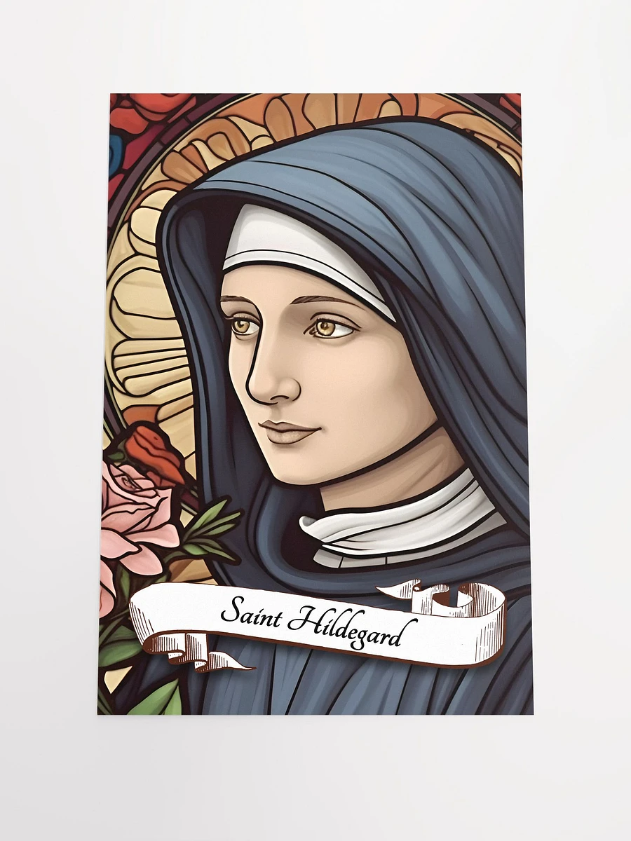 Saint Hildegard Patron Saint of Women's Education, Musicians, Writers, Composers, Creative People, Scientists, Matte Poster product image (3)