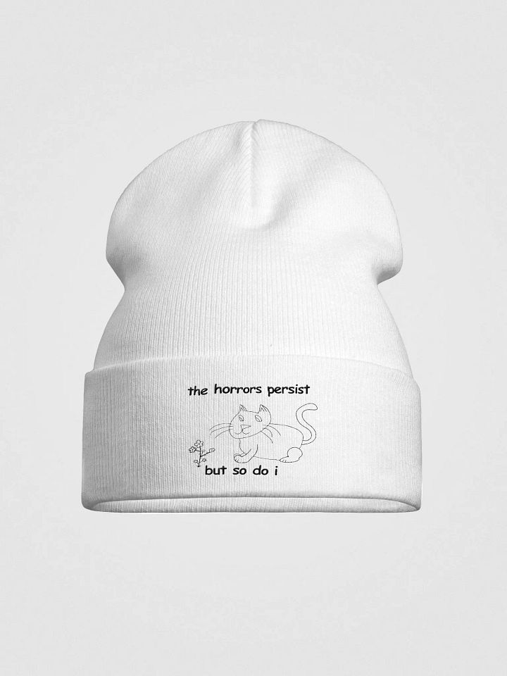 The Horrors Persist, But So Do I. White Otto Beanie product image (1)