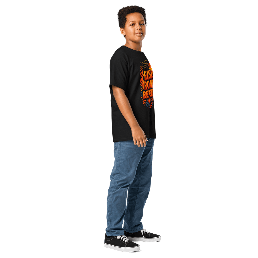 Rise. Roar. Repeat. Youth Tee – Kids’ Bold Confidence Shirt product image (8)