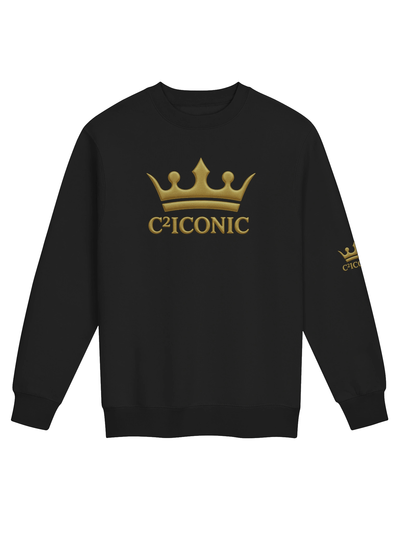 C² ICONIC Gold Metallic Logo Crewneck Sweatshirt product image (1)
