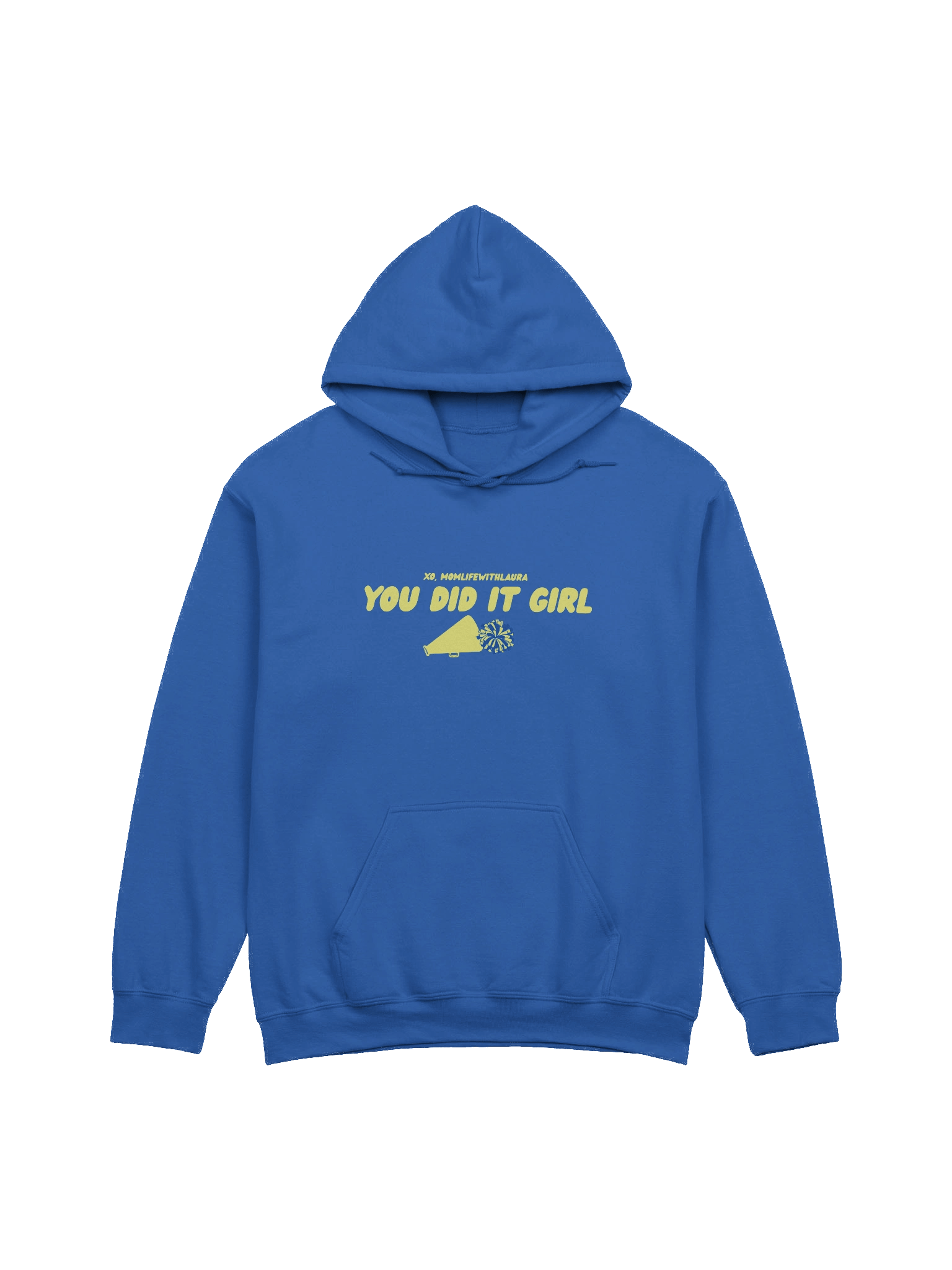 You Did it Girl Cheer Hoodie - Royal Blue/Yellow product image (1)