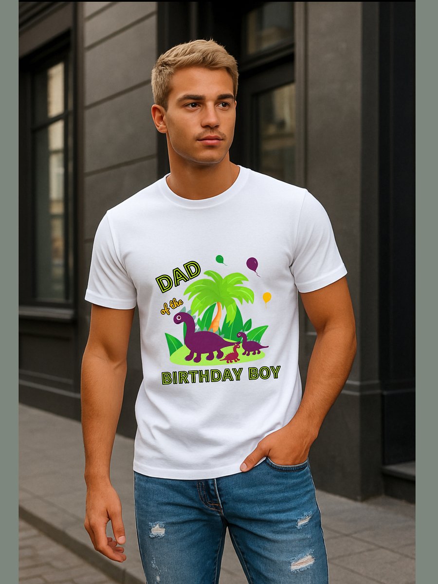 Dino Dad Birthday Tee product image (1)