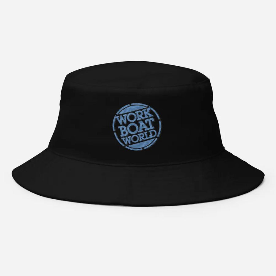 Work Boat World Logo Bucket Hat (Light Blue Logo) product image (10)
