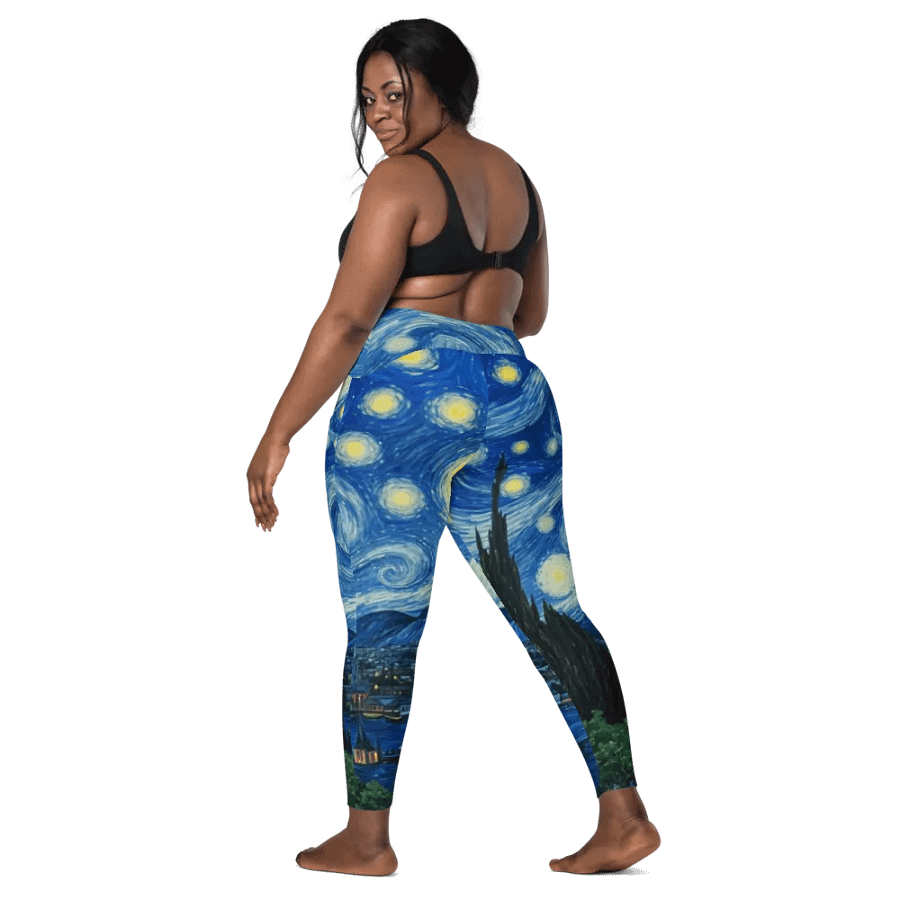 Leggings with Pockets – Starry Night Print for Dreamy & Artistic Style product image (9)