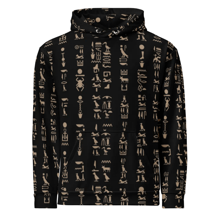 Isis Black Hieroglyphs Unisex Hoodie product image (1)