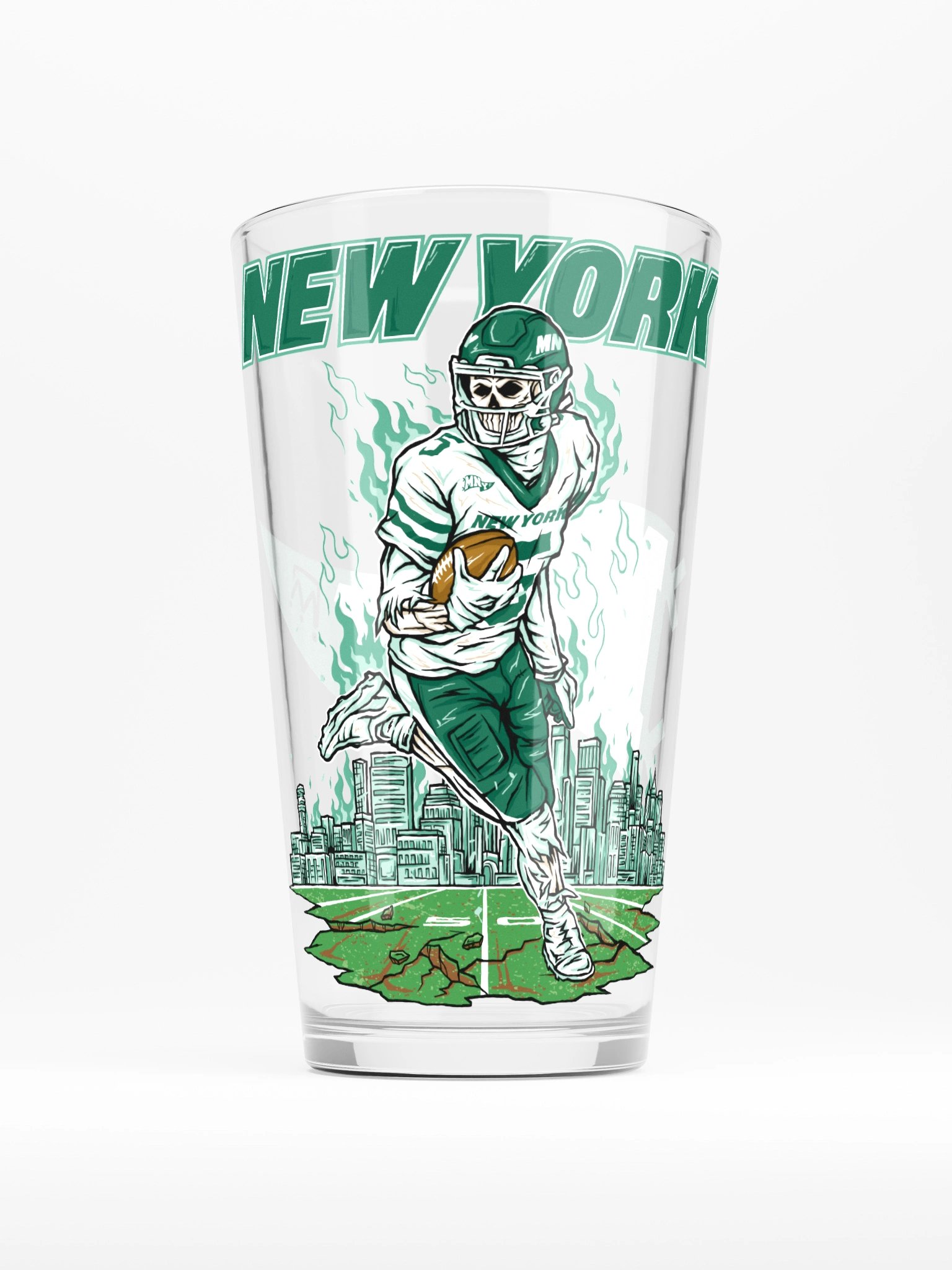 New York, Welcome to Football Pint Glass product image (1)