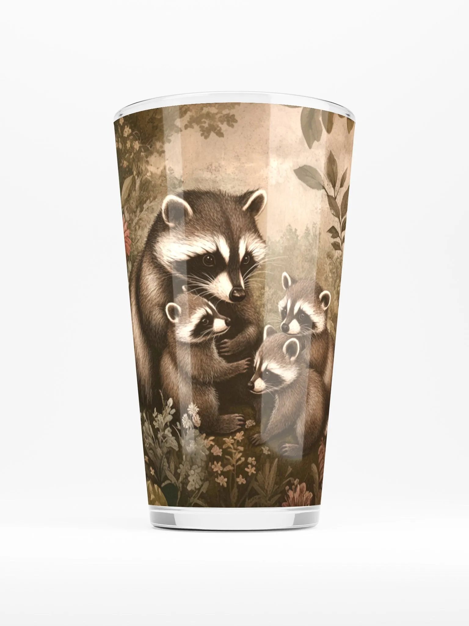 Midnight Raccoon Family Glass product image (1)