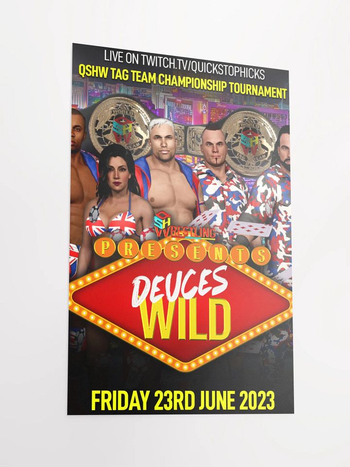 QSHW DEUCES WILD COMMEMORATIVE POSTER product image (2)