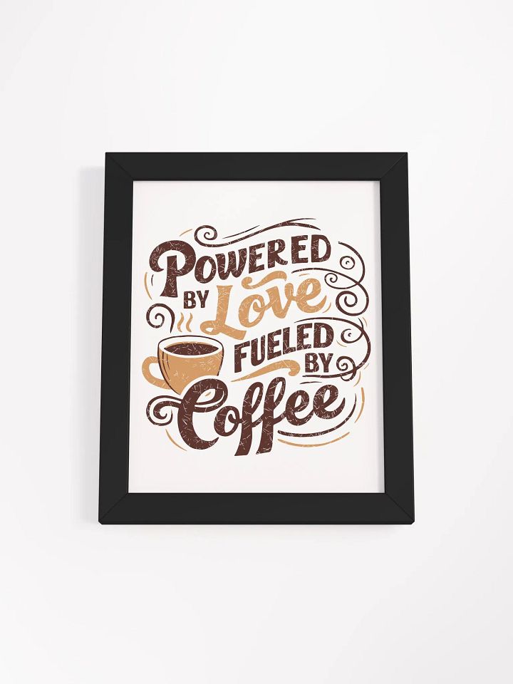 Love & Coffee Art Print in Ayous Wood Frame product image (8)