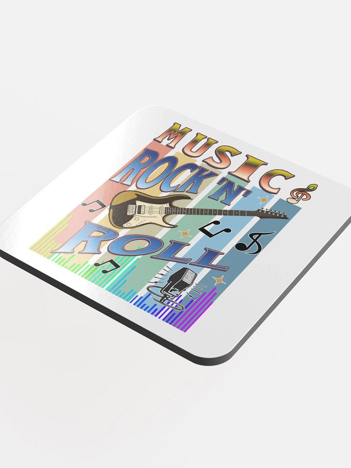 Music Rock N Roll Guitar Cork Coaster Set product image (1)