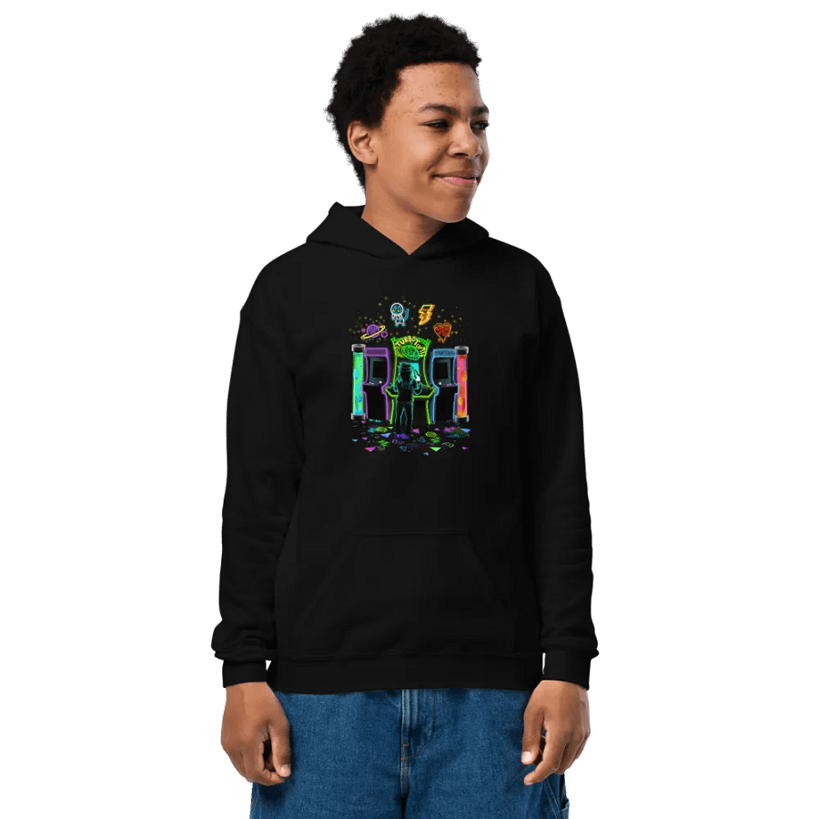 Kids Hoodie - 90s Arcade Vibes product image (1)