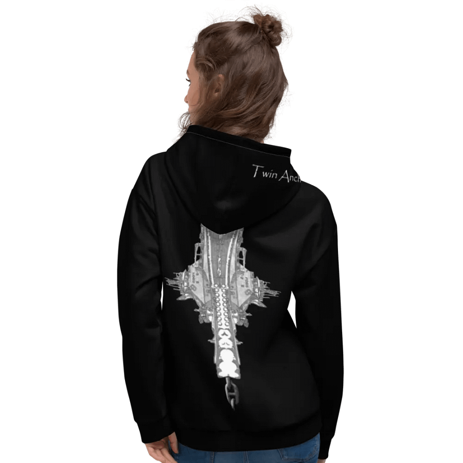 Black Foss double tug Sketch Hoodie product image (7)