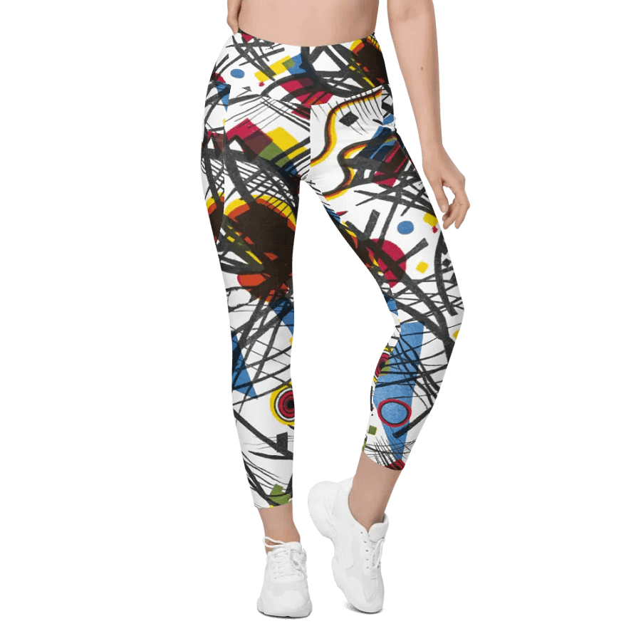 Abstract Lithographic Pattern Design Leggings with pockets - V3 product image (5)