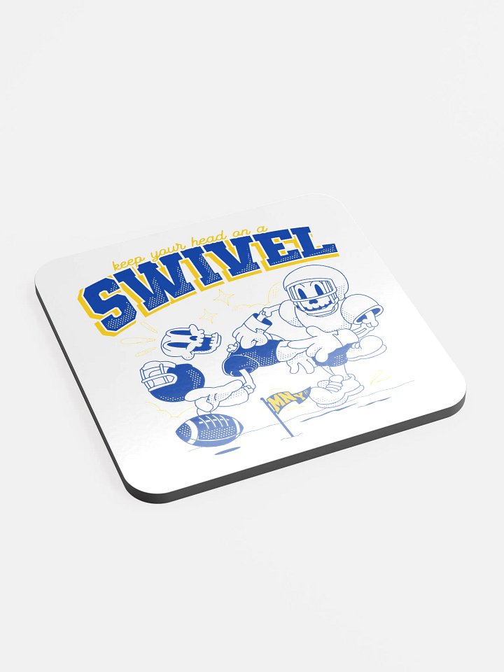 Keep Your Head on a Swivel Glass Coaster product image (1)