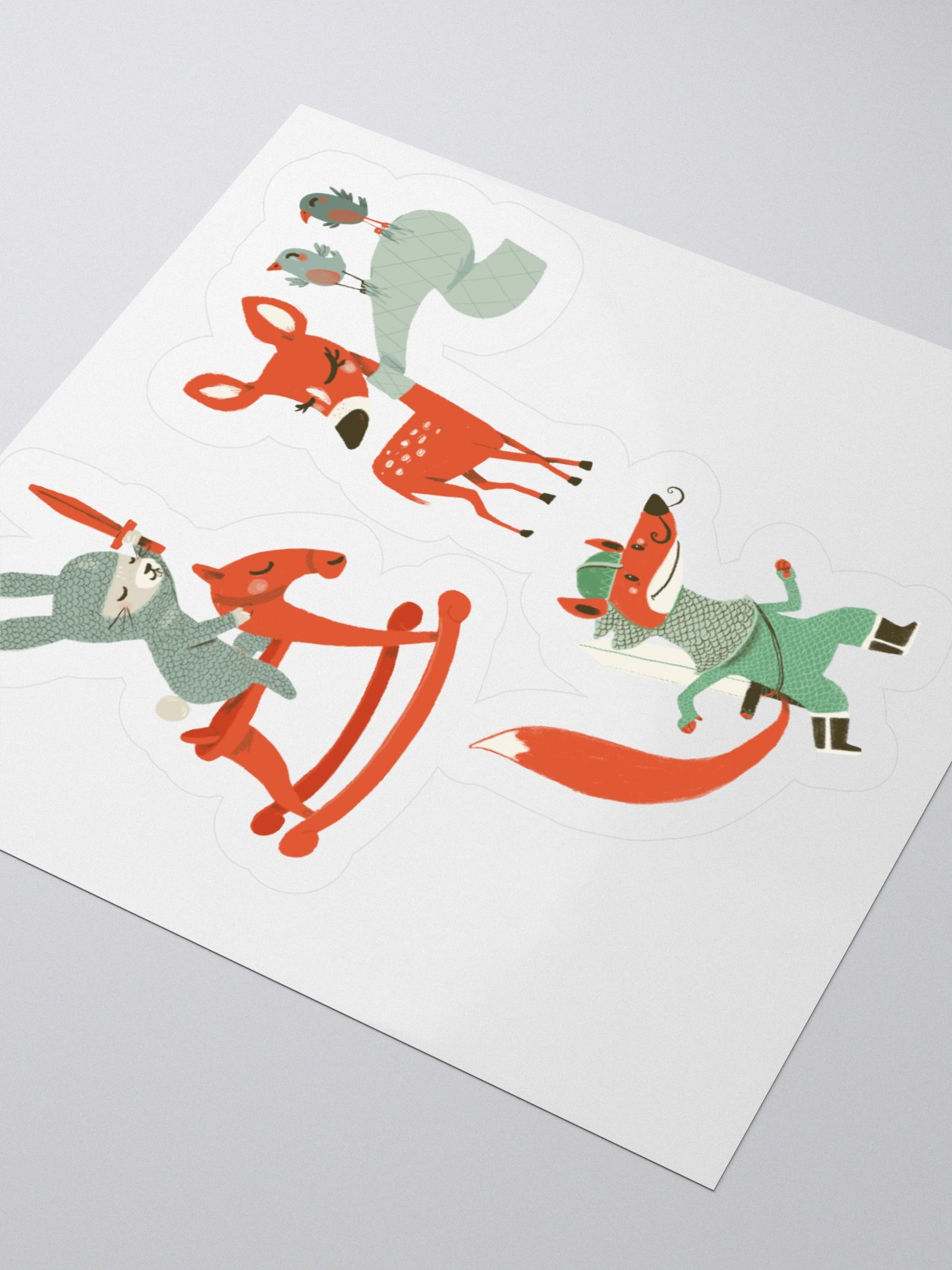 Cute Woodland Animal Sticker Set product image (7)