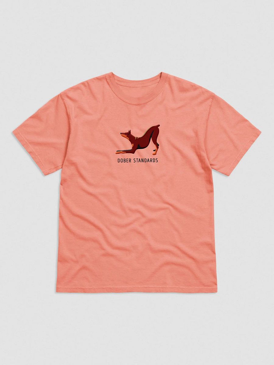 Dober Standards T-Shirt(Embroidered) of a Doberman Pinscher(Red) product image (4)