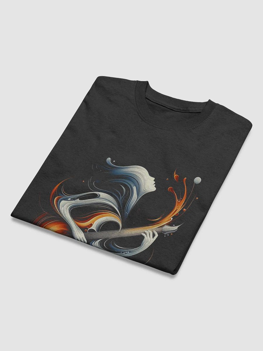 Swirling Guitarist #Stylish Heavyweight Black T-Shirt product image (4)