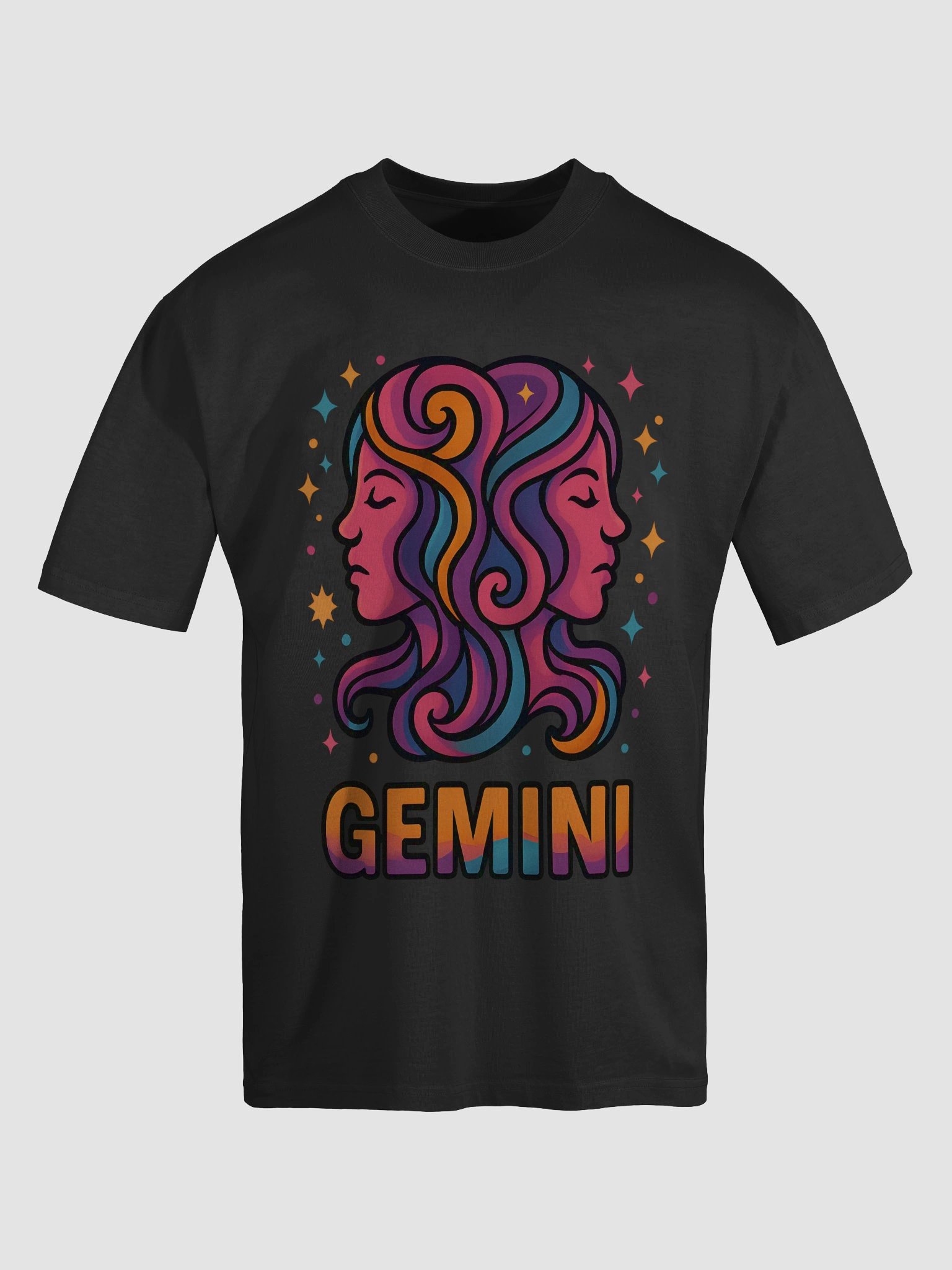 Gemini Zodiac Sign T-Shirt – Colorful & Expressive Star Sign Art 1 product image (6)