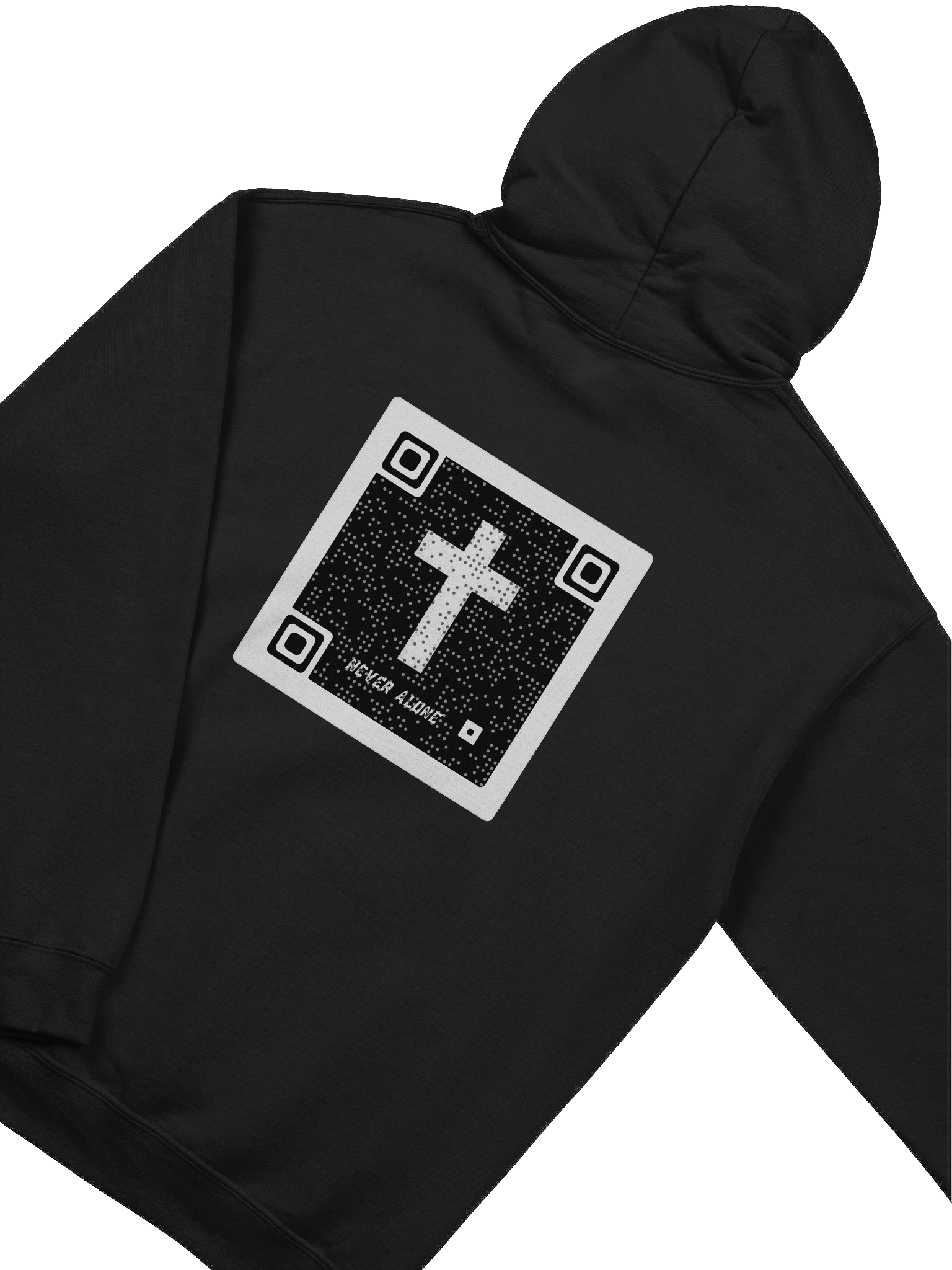 Never Alone QR code Hoodie product image (5)
