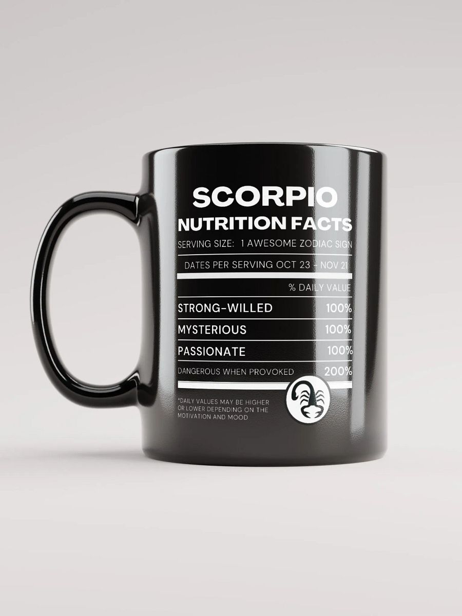 Scorpio Nutrition Facts Mug product image (1)