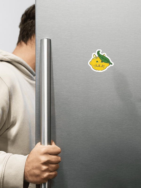 Lemon Cat Die-Cut Magnets product image (1)