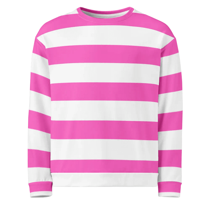 Pink and White Striped Sweatshirt product image (1)