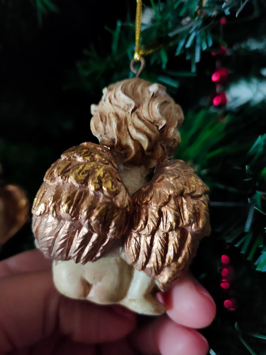 Anjo Vintage "Toque de Luz" para Árvore de Natal - Mão aberta product image (11)