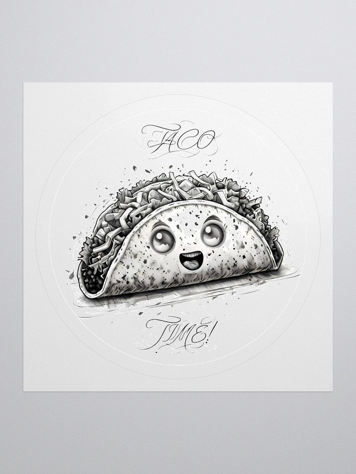 Cute Taco Time Sticker - Ideal for Taco Enthusiasts product image (1)