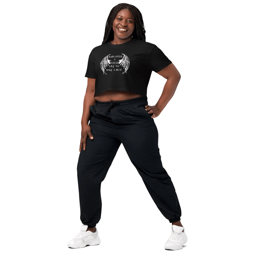 Bargainer Calling Card Women's Premium Crop Top product image (9)