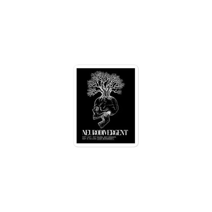 NEURODIVERGENT SKULL die-cut magnet product image (1)