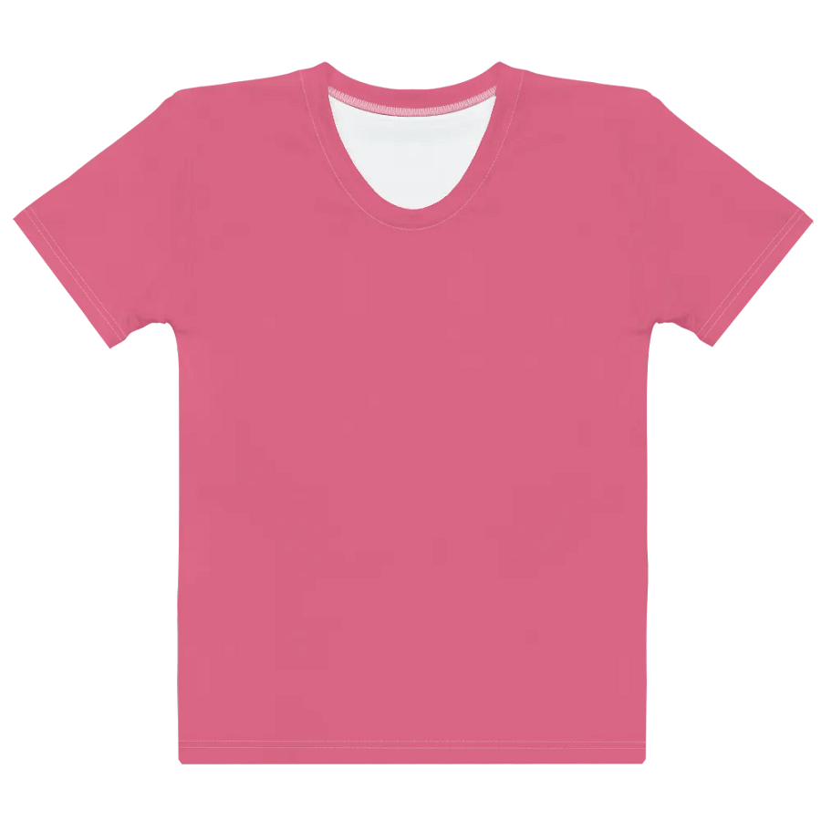 Plain Rosy Pink True Summer Women's Crewneck Polyester Heavyweight Premium T-Shirt by Treasure Pie product image (10)