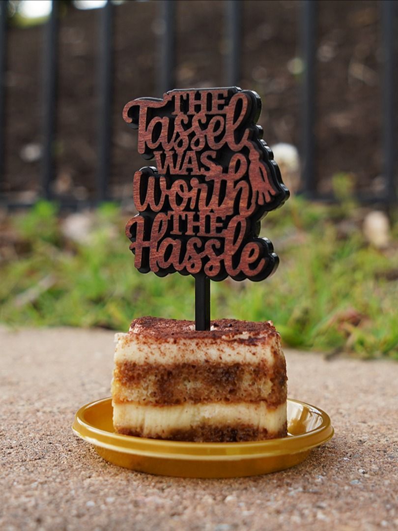 The Tassel Was Worth the Hassle - Graduation Topper - Laser Cut Design File product image (2)