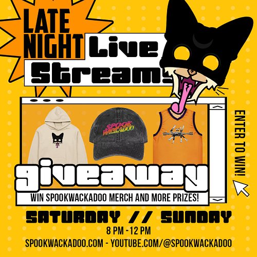 SATURDAY AND SUNDAY!! LATE NIGHT STREAMS AND GIVEAWAYS!! From 8pm-Midnight EST I will be streaming and accepting donations fo...