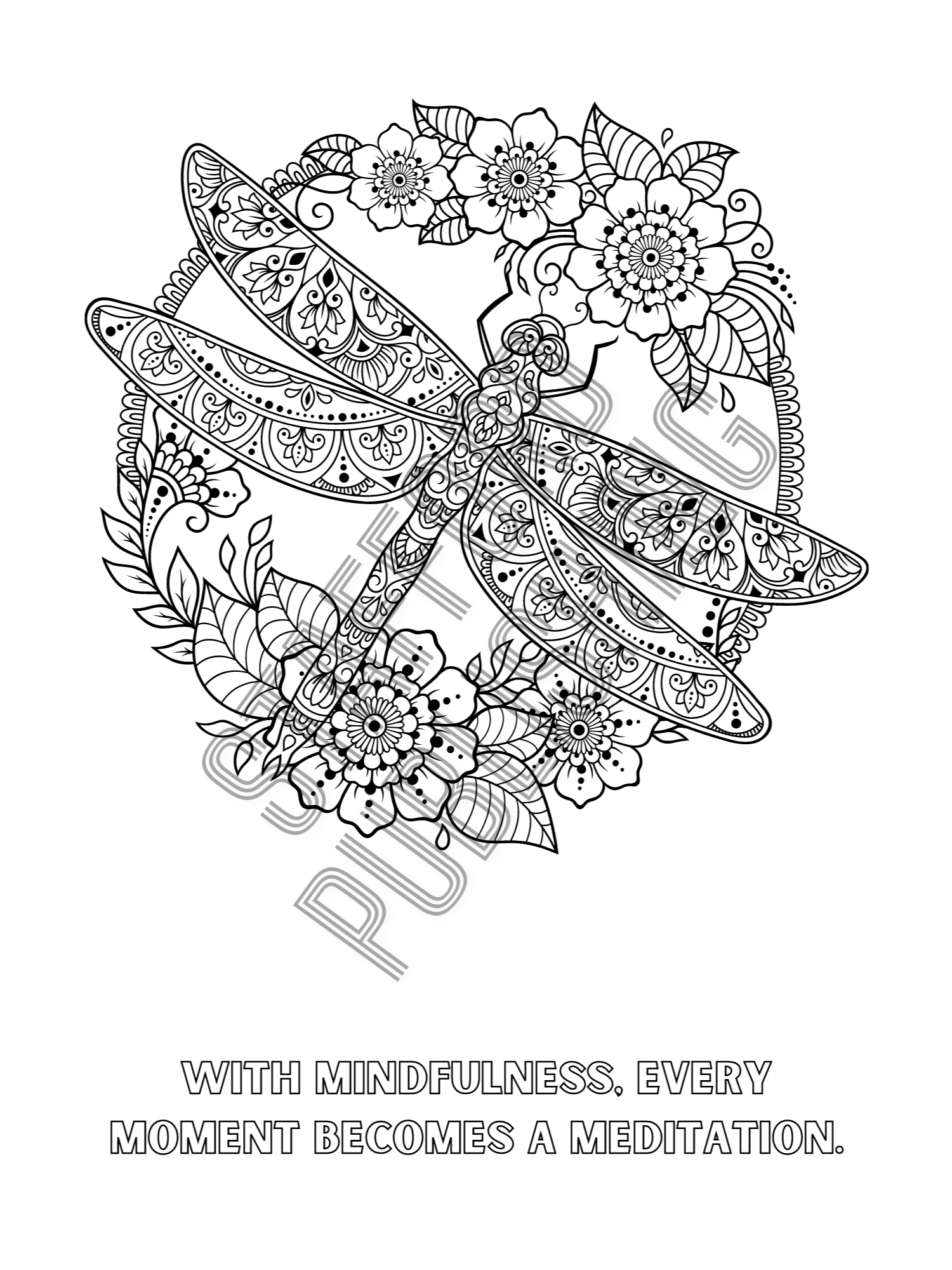 Animal Mandala Coloring Book with Wisdom and Reflections Printable Version product image (10)