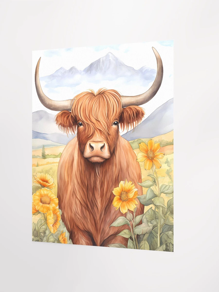 Highland Cow Floral Poster product image (4)