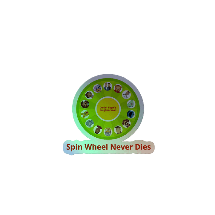 Spin Wheel Never Dies Holographic Sticker product image (2)