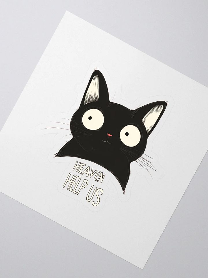 Wide-Eyed Cat Cut Stickers product image (2)